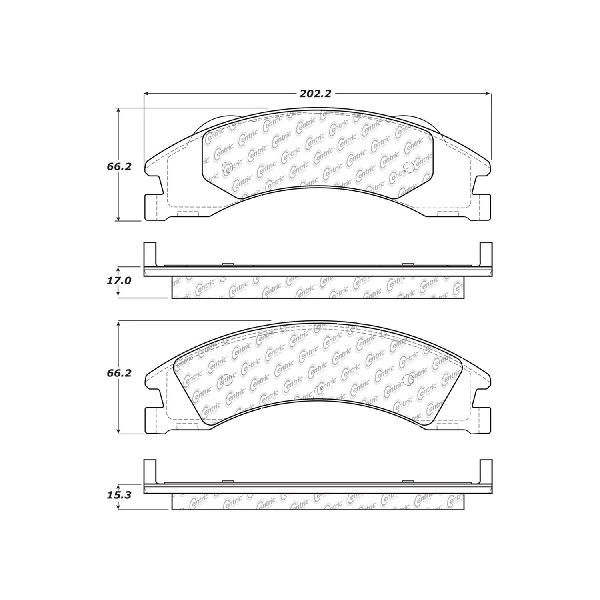 2008-2011 Ford E-250 Disc Brake Pad Set - Rear (Centric)