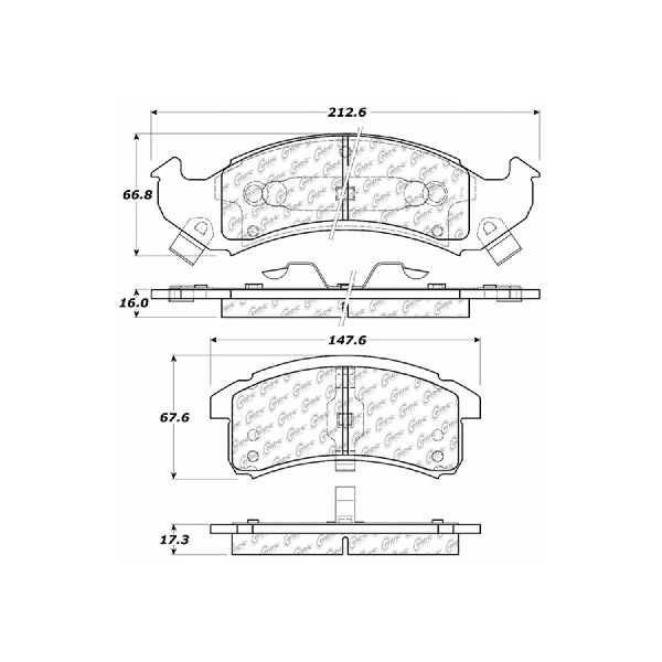 1994-1996 Cadillac Eldorado Disc Brake Pad Set - Front (Centric)