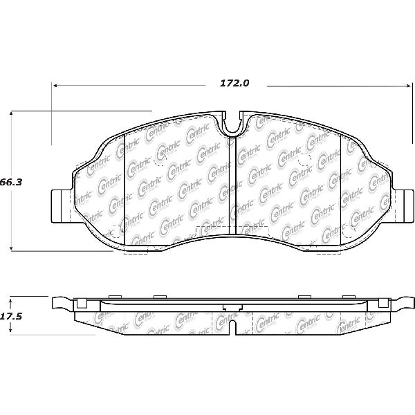 2016-2017 Ford Transit Disc Brake Pad Set - Front (Centric)