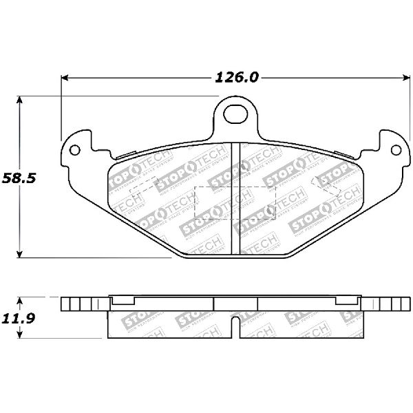 2005-2011 Lotus Elise Disc Brake Pad Set - Rear (Centric)