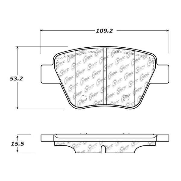 2005-2012 Audi A3 Disc Brake Pad Set - Rear (Centric)