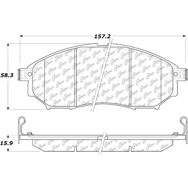 2008-2012 INFINITI EX35 Disc Brake Pad Set - Front (Centric)