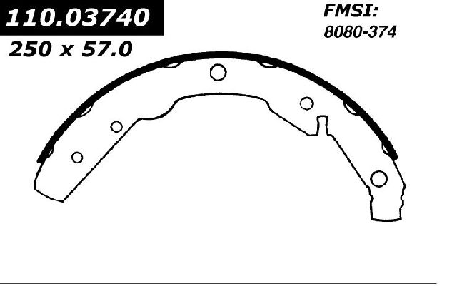 1968-1971 Volkswagen Transporter Drum Brake Shoe - Rear (Centric)
