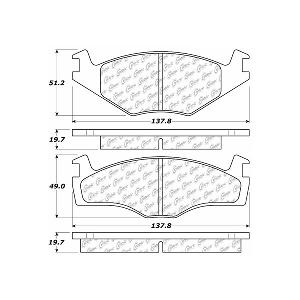 1985-1989 Volkswagen Jetta Disc Brake Pad Set - Front (Centric)