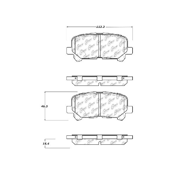 2017-2023 Honda Ridgeline Disc Brake Pad Set - Rear (Centric)