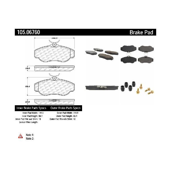 1995-2002 Land Rover Range Rover Disc Brake Pad Set - Front (Centric)