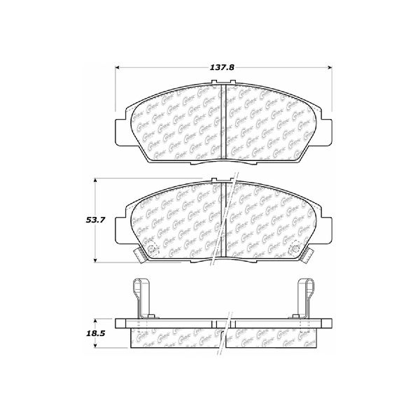 1992-1996 Honda Prelude Disc Brake Pad Set - Front (Centric)