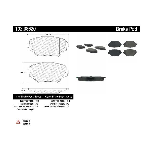 2001-2005 Toyota RAV4 Disc Brake Pad Set - Front (Centric)