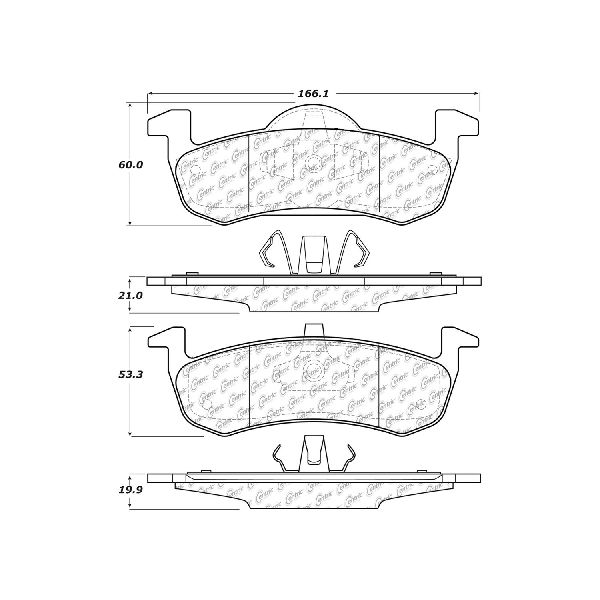 2007-2017 Lincoln Navigator Disc Brake Pad Set - Rear (Centric)