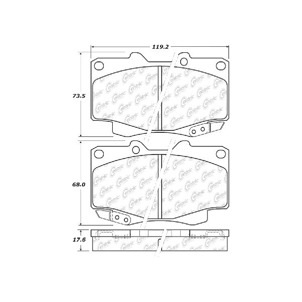 1995-2004 Toyota Tacoma Disc Brake Pad Set - Front (Centric)