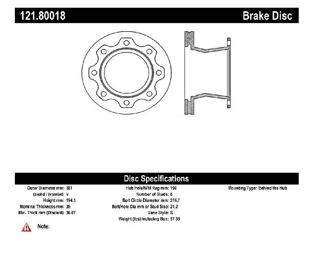 2003-2009 GMC C5500 Topkick Disc Brake Rotor - Front (Centric)