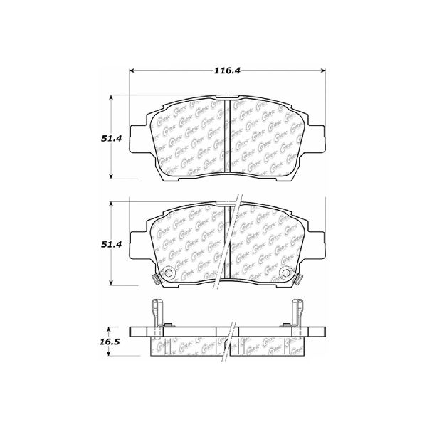 2001-2009 Toyota Prius Disc Brake Pad Set - Front (Centric)