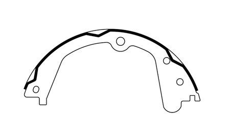 2008-2014 Ford E-150 Parking Brake Shoe - Rear (Centric)