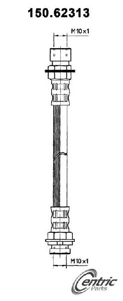 1982-1996 Buick Century Brake Hydraulic Hose - Rear (Centric)