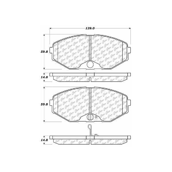 1994-1996 INFINITI Q45 Disc Brake Pad Set - Front (Centric)
