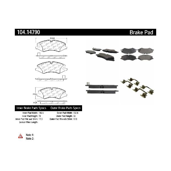 2010-2017 Land Rover Range Rover Sport Disc Brake Pad Set - Front (Centric)