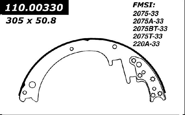 1960-1963 Chevrolet Suburban Drum Brake Shoe - Front or Rear (Centric)
