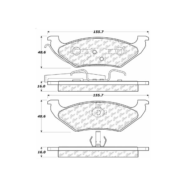 1990-1995 Lincoln Town Car Disc Brake Pad Set - Rear (Centric)