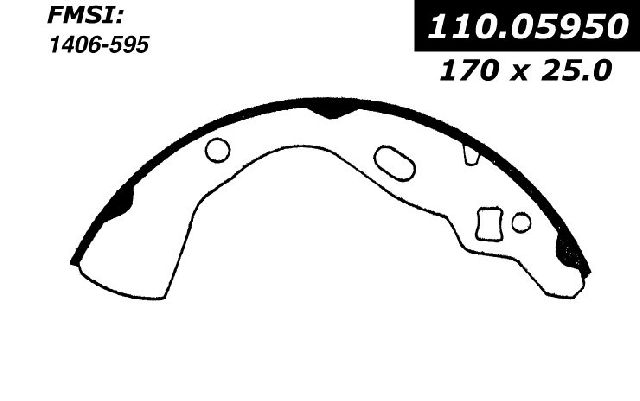 1988-1993 Ford Festiva Drum Brake Shoe - Rear (Centric)