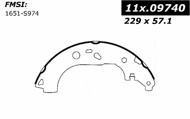 2010-2013 Ford Transit Connect Drum Brake Shoe - Rear (Centric)