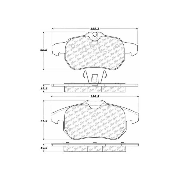 2003-2005 Saab 9-3 Disc Brake Pad Set - Front (Centric)