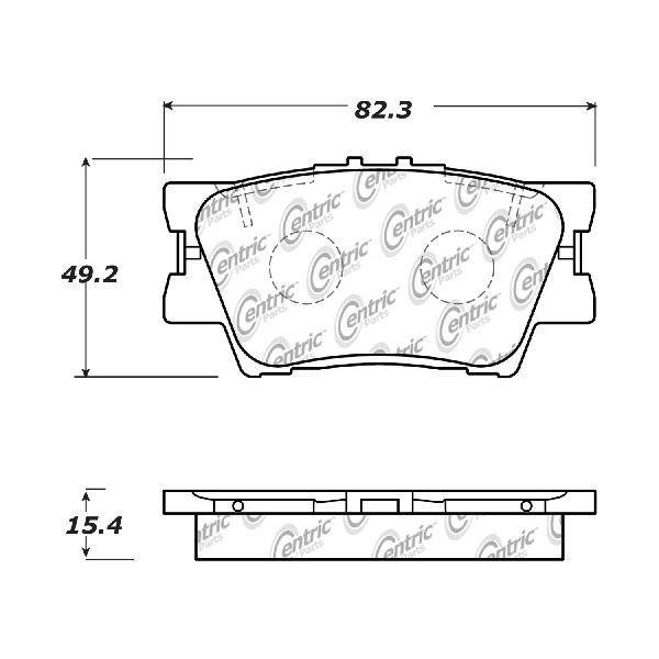 2010-2012 Lexus HS250h Disc Brake Pad Set - Rear (Centric)
