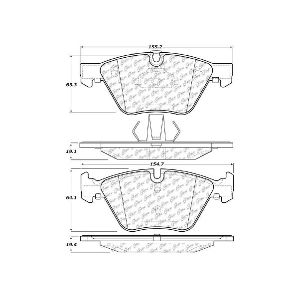 2004-2007 BMW 525i Disc Brake Pad Set - Front (Centric)