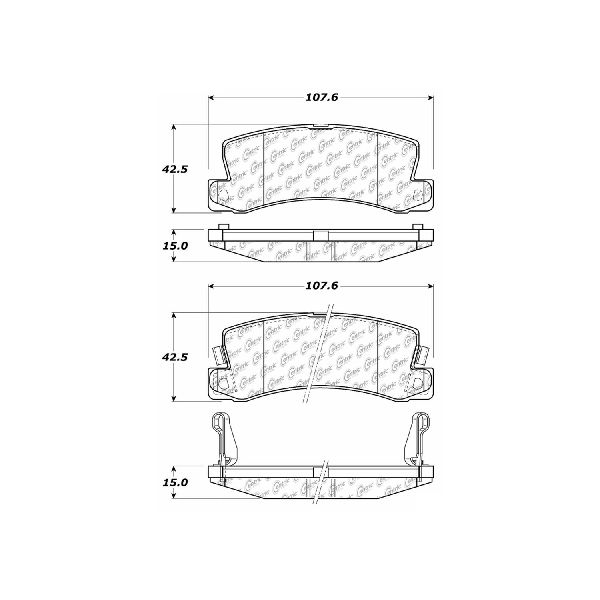 1992-1999 Lexus ES300 Disc Brake Pad Set - Rear (Centric)