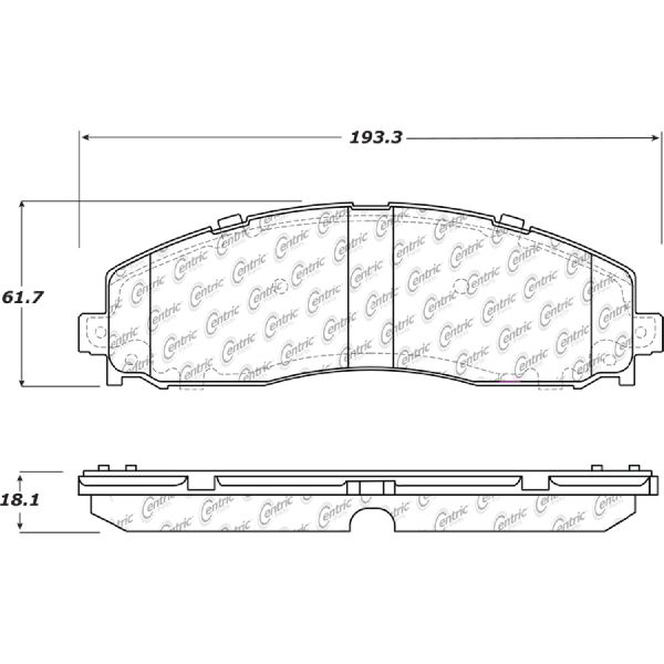 2012-2021 Ford F-350 Super Duty Disc Brake Pad Set - Rear (Centric)