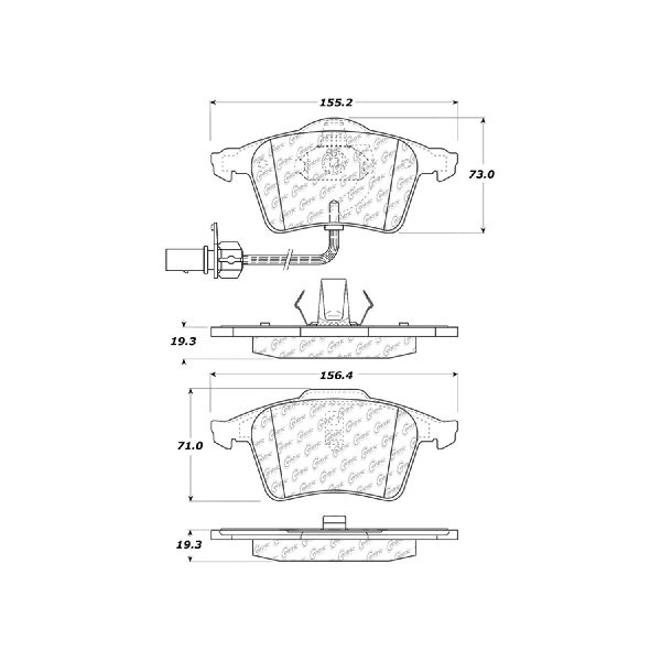 2001-2005 Audi Allroad Quattro Disc Brake Pad Set - Front (Centric)