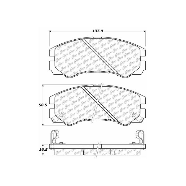 2002 Isuzu Axiom Disc Brake Pad Set - Front (Centric)