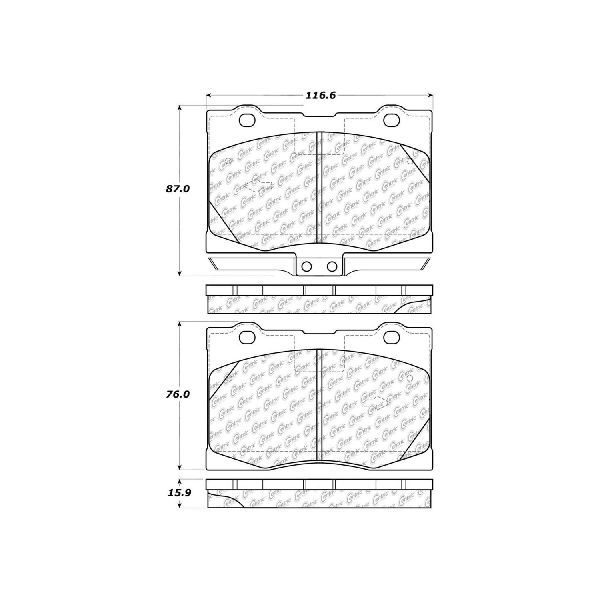 2005-2012 Acura RL Disc Brake Pad Set - Front (Centric)