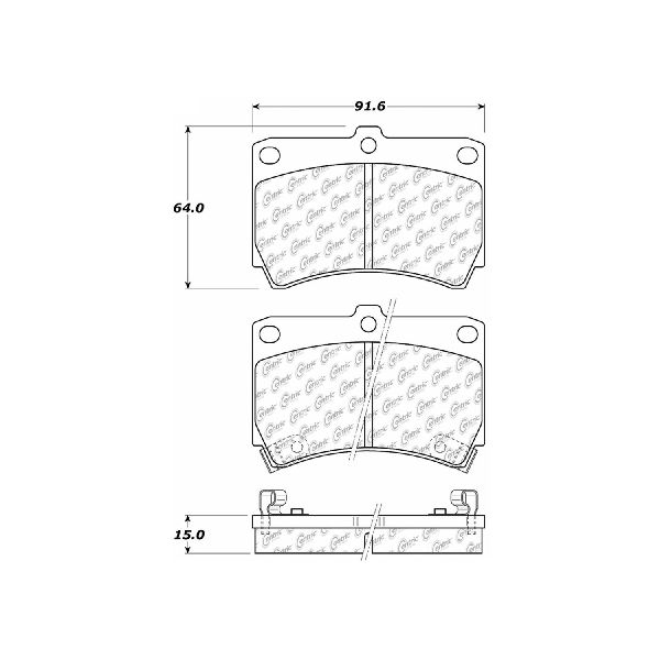 1990-1998 Mazda Protege Disc Brake Pad Set - Front (Centric)
