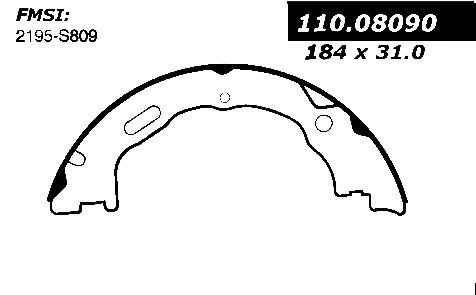 2003-2011 Lincoln Town Car Parking Brake Shoe - Rear (Centric)