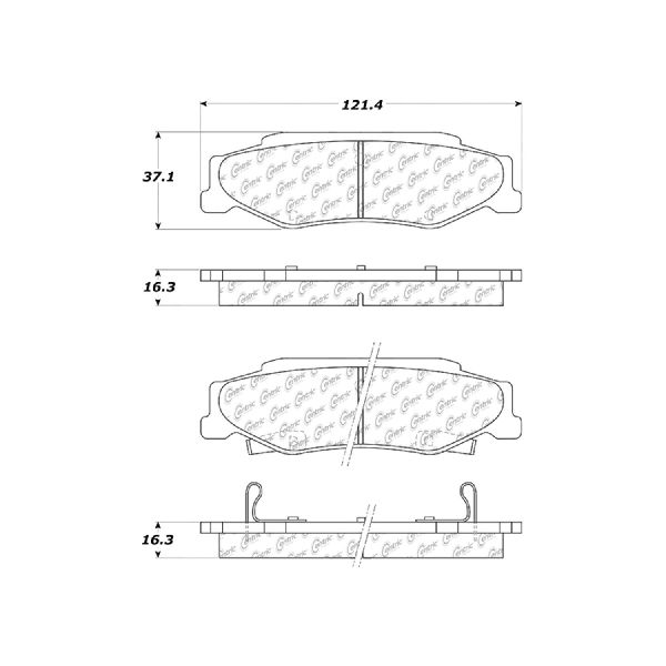 2004-2009 Cadillac XLR Disc Brake Pad Set - Rear (Centric)