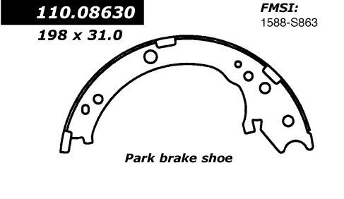2005-2006 Honda CR-V Parking Brake Shoe - Rear (Centric)