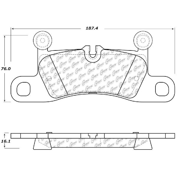 2011-2018 Porsche Cayenne Disc Brake Pad Set - Rear (Centric)