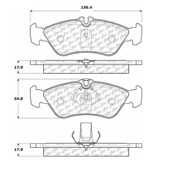 2002-2006 Freightliner Sprinter 2500 Disc Brake Pad Set - Rear (Centric)