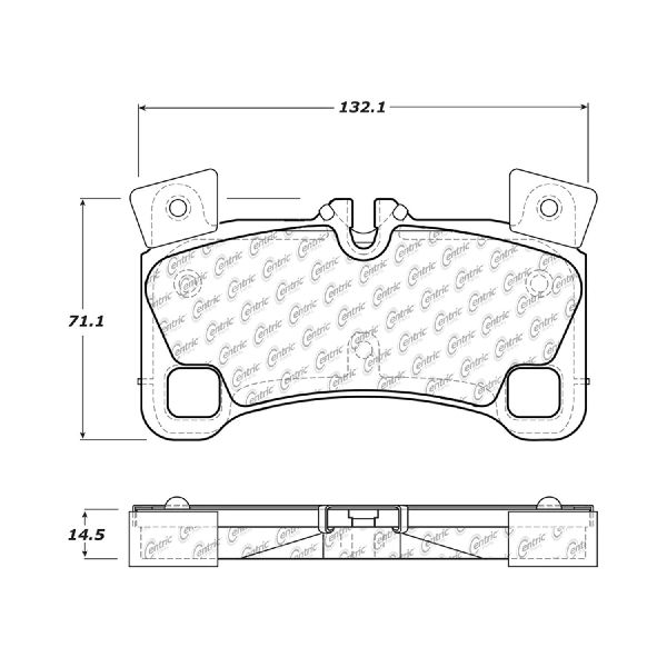 2007-2015 Audi Q7 Disc Brake Pad Set - Rear (Centric)