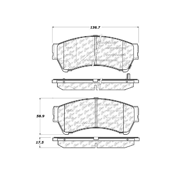 2006-2013 Mazda 6 Disc Brake Pad Set - Front (Centric)