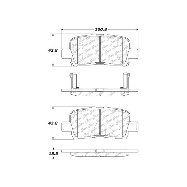 2002-2004 Honda Odyssey Disc Brake Pad Set - Rear (Centric)