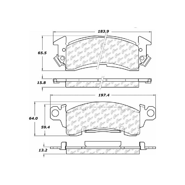 1973-1977 Buick Century Disc Brake Pad Set - Front (Centric)