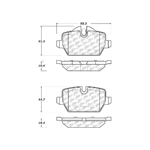 2013-2016 Mini Cooper Paceman Disc Brake Pad Set - Rear (Centric)
