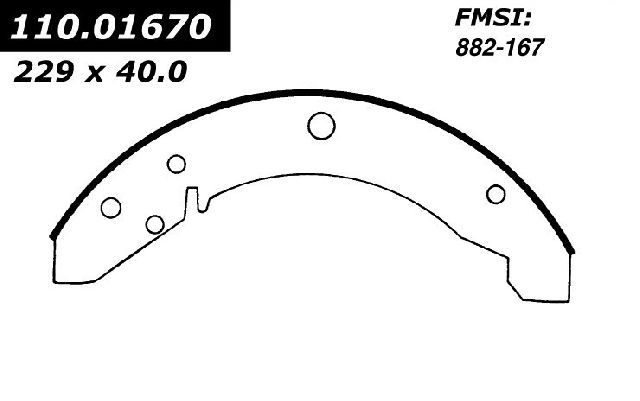 1958-1964 Volkswagen Beetle Drum Brake Shoe - Front (Centric)