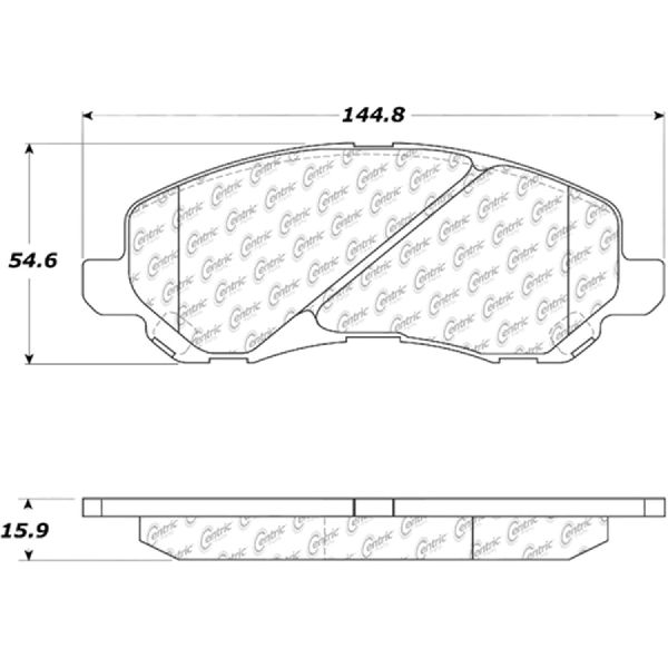 2008-2014 Dodge Avenger Disc Brake Pad Set - Front (Centric)