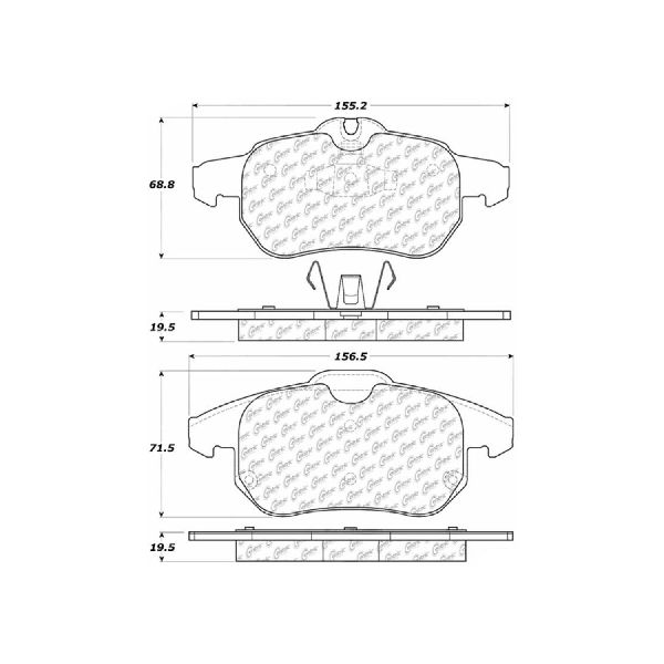 2003-2005 Saab 9-3 Disc Brake Pad Set - Front (Centric)