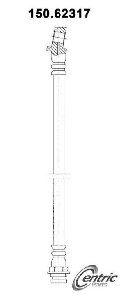 1984-1992 Pontiac Firebird Brake Hydraulic Hose - Rear Lower (Centric)