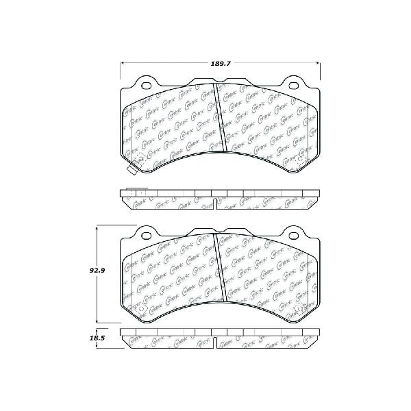 2012 Fisker Karma Disc Brake Pad Set - Front (Centric)
