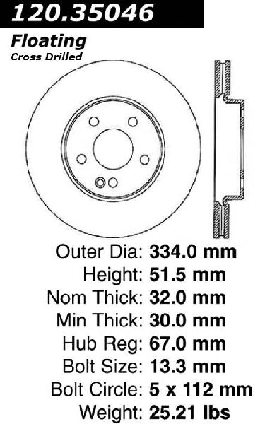 1994-2002 Mercedes-Benz SL600 Disc Brake Rotor - Front (Centric)