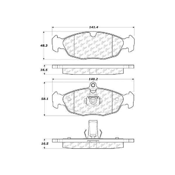 1997-2006 Jaguar XK8 Disc Brake Pad Set - Rear (Centric)